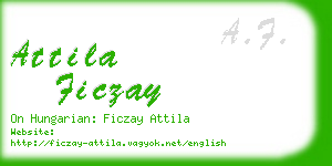 attila ficzay business card
